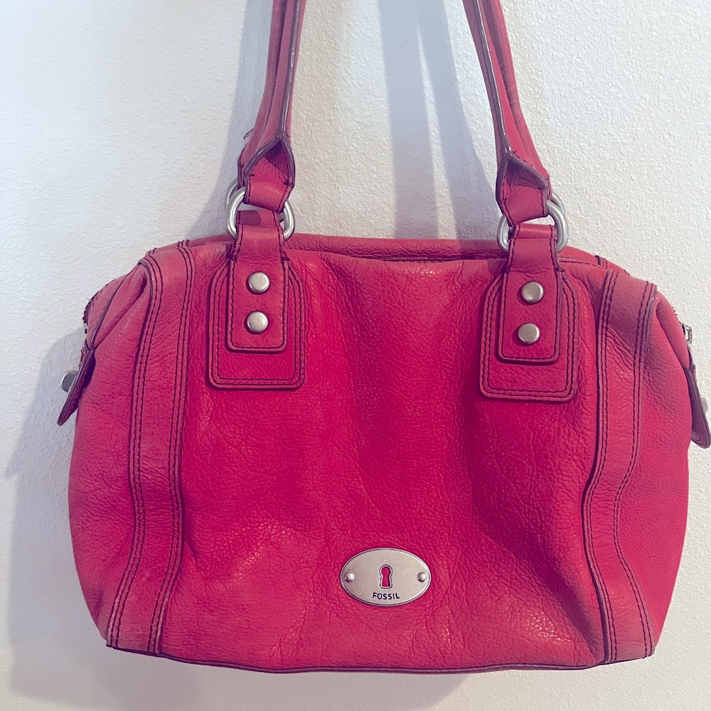 PINK VINTAGE FOSSIL SHOULDER BAG